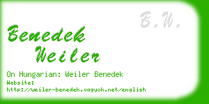 benedek weiler business card